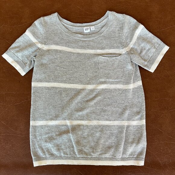 Gap Stripe Crew Neck Short Sleeve Sweater - Picture 3 of 9